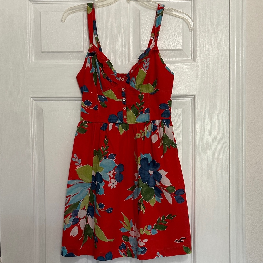 Hollister Red Floral Mini Dress